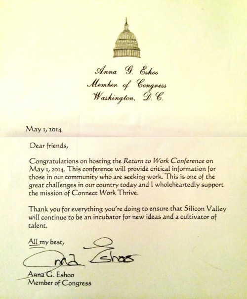 Anna Eshoo Letter 5/1/14